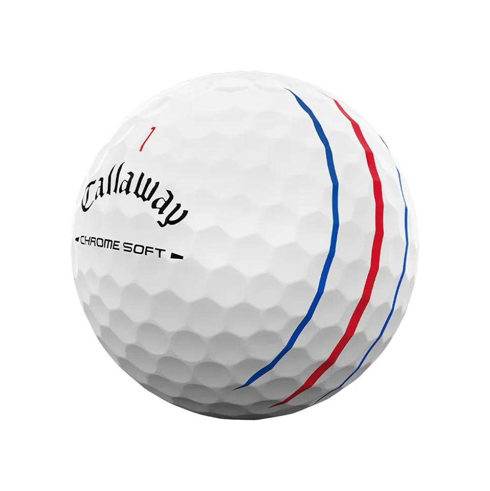 Chrome Soft Triple Track Golfball Hvit