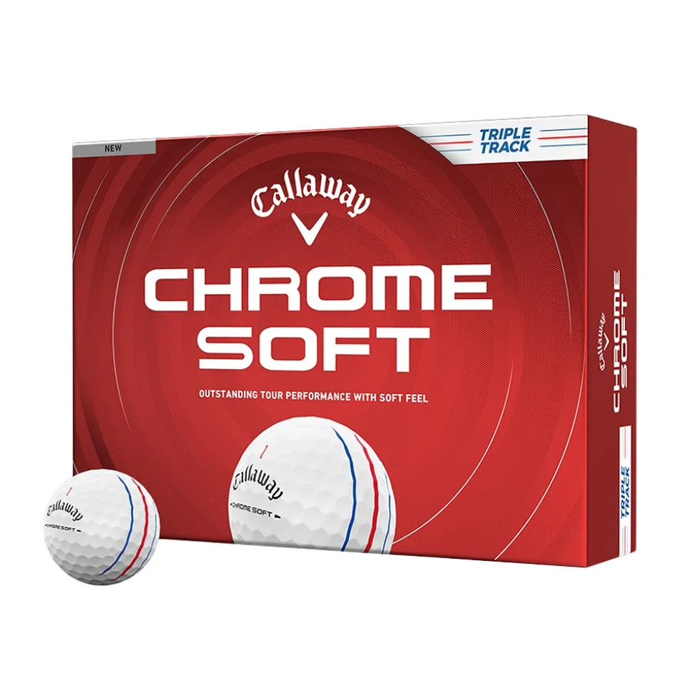 Chrome Soft Triple Track Golfball Hvit