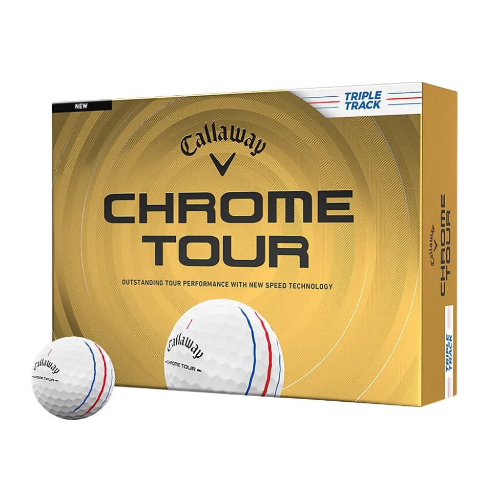 Chrome Tour Triple Track Golfball Hvit