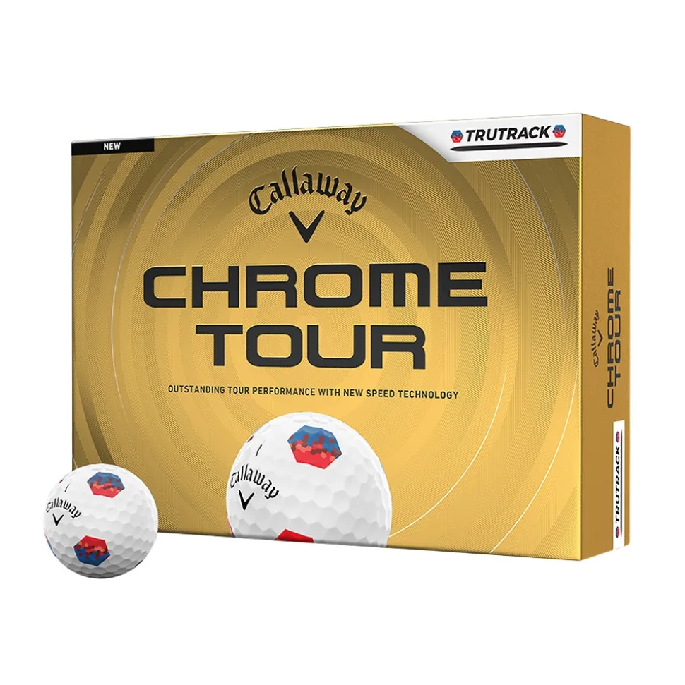 Chrome Tour TruTrack Golfball Hvit