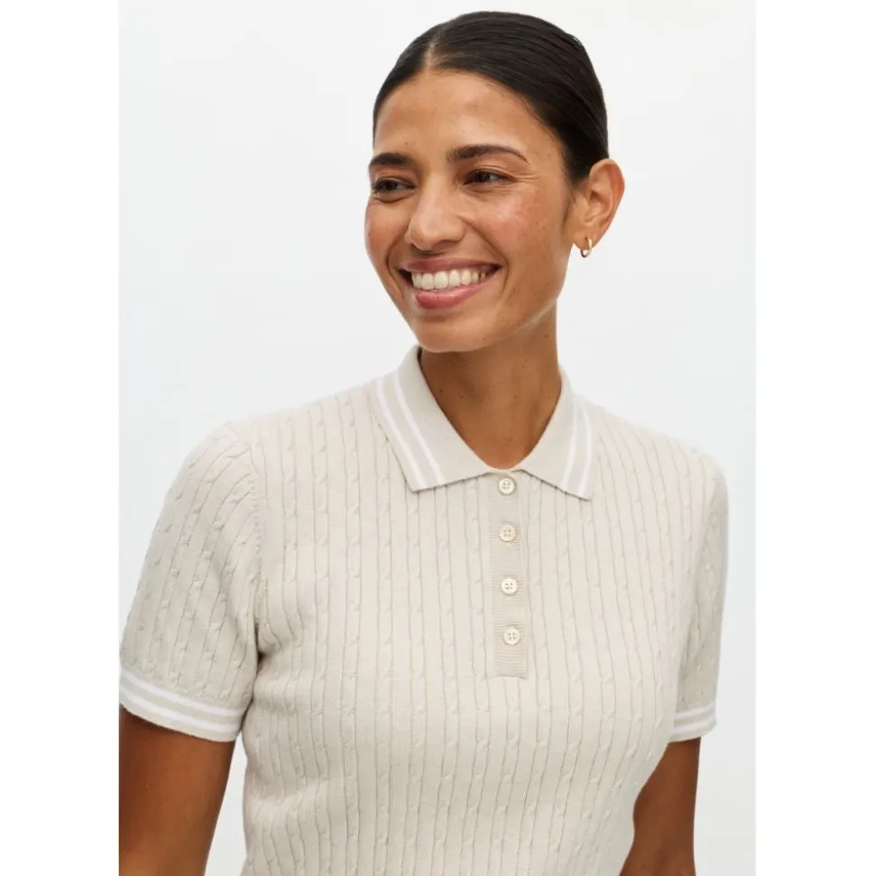 Classic Cable Pique Dame Oatmeal