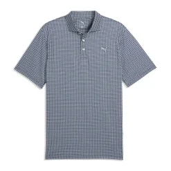 Cloudspun Mono Check Pique Herre Hvit/Navy