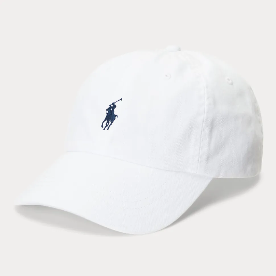 Cotton Chino Baseball Caps Hvit