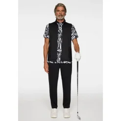 Dane Hybrid Strikket Zip Vest Herre Svart