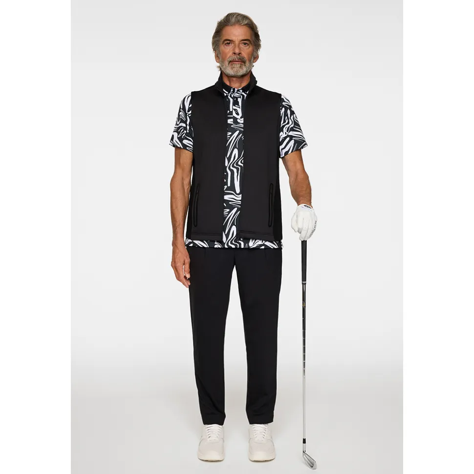 Dane Hybrid Strikket Zip Vest Herre Svart