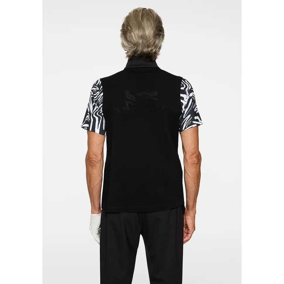 Dane Hybrid Strikket Zip Vest Herre Svart