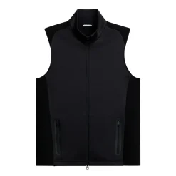 Dane Hybrid Strikket Zip Vest Herre Svart