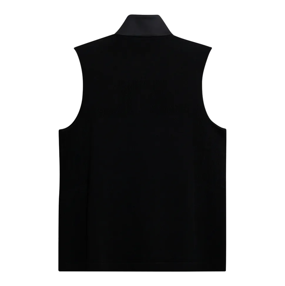 Dane Hybrid Strikket Zip Vest Herre Svart