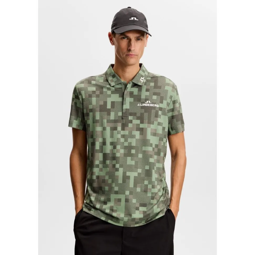 Dario Tour Print Pique Herre Grønn