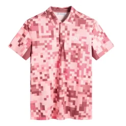 Dario Tour Print Pique Herre Rosa