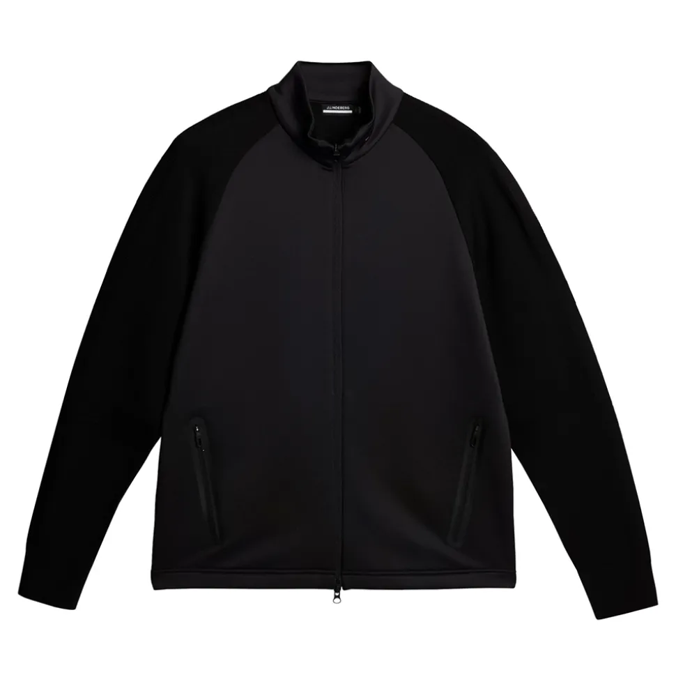 Devin Hybrid Strikket Zip Jakke Herre Svart
