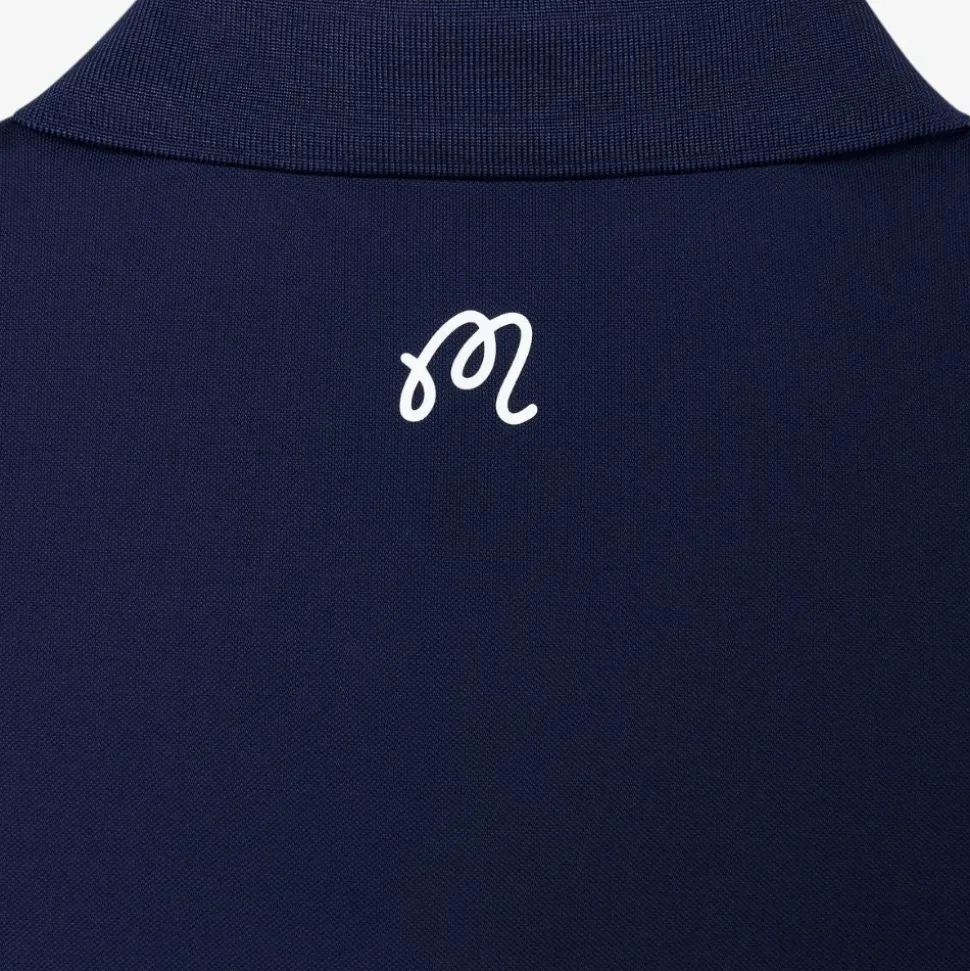 Evergreen Block Placket Pique Herre Navy