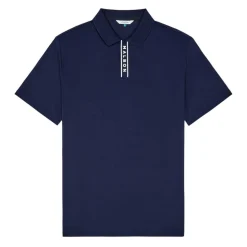 Evergreen Block Placket Pique Herre Navy