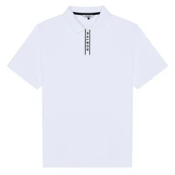 Evergreen Block Placket Pique Herre Hvit