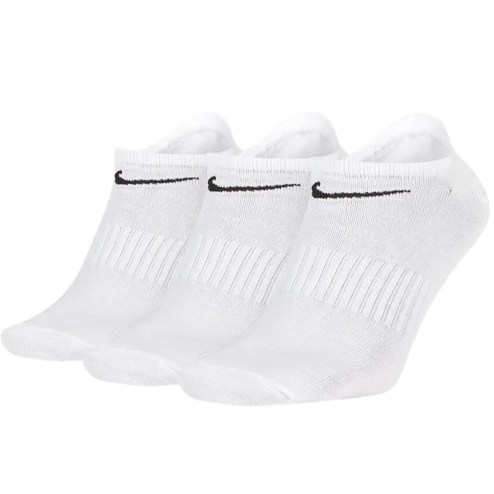 Everyday Lightweight No-Show Treningssokker 3 Pack Hvit