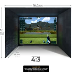 Golfvegger og Impact Screen til hjemmesimulator