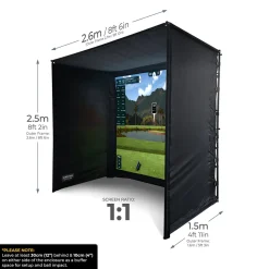 Golfvegger og Impact Screen til hjemmesimulator