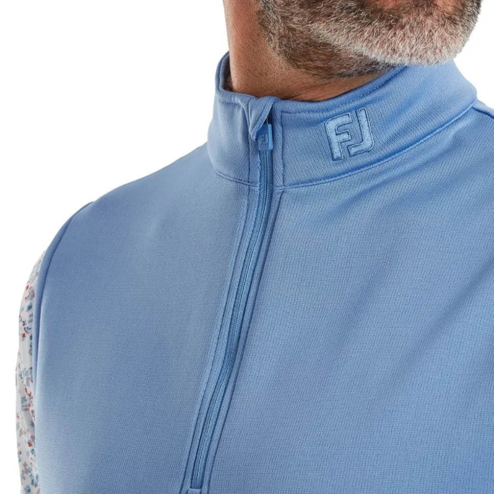 Half Zip Vest Herre Blå