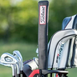 Headcover Leather Alignment Sticks Jet Black