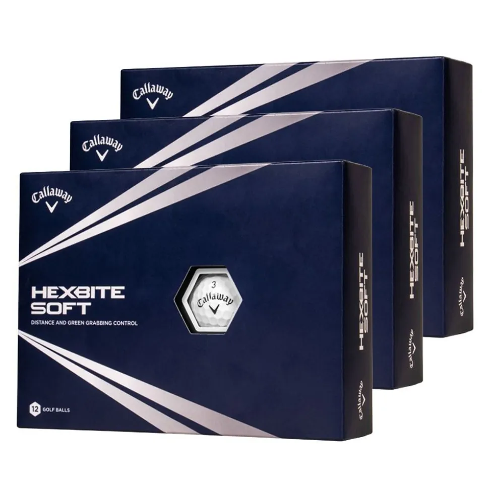 HEX Bite Soft 3-lags Golfball Hvit 3 Dusin