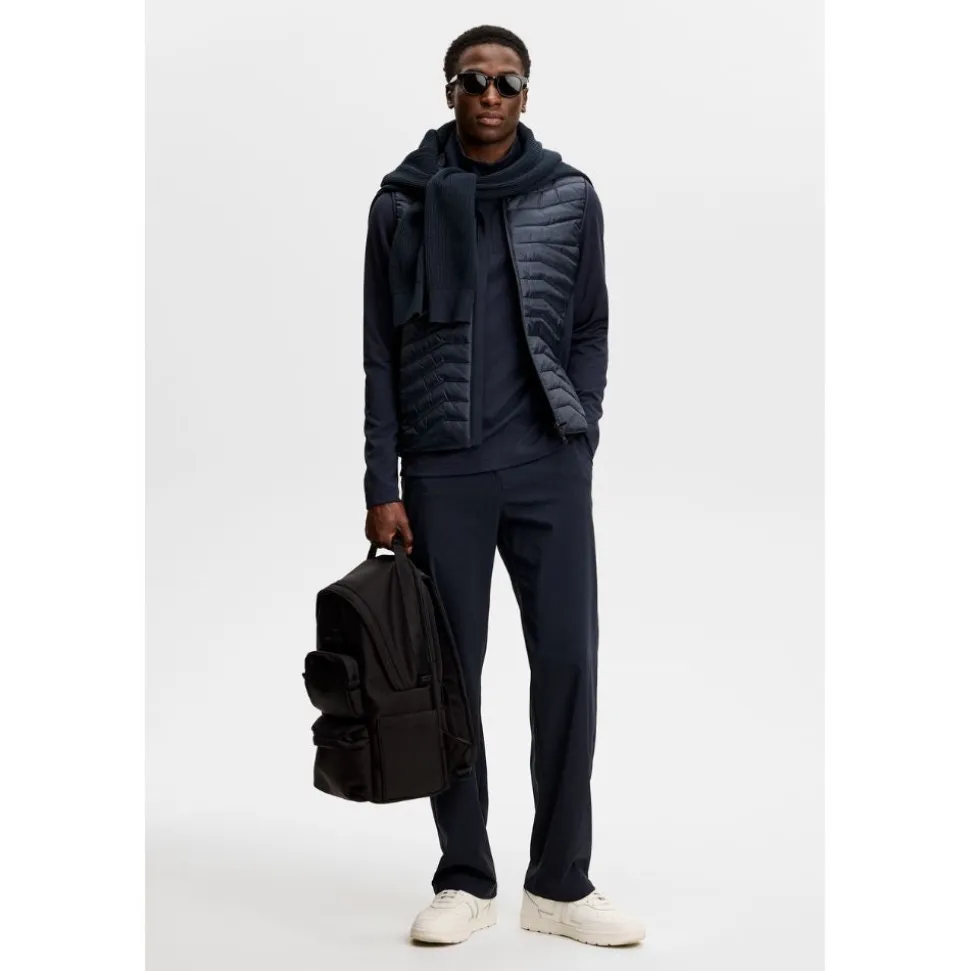 Heyden Quilt Hybrid Vest Herre Navy