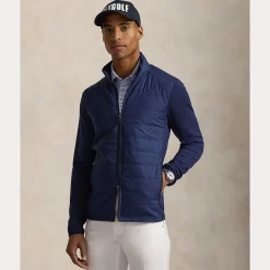 Hybrid Mock Neck Jakke Herre Navy