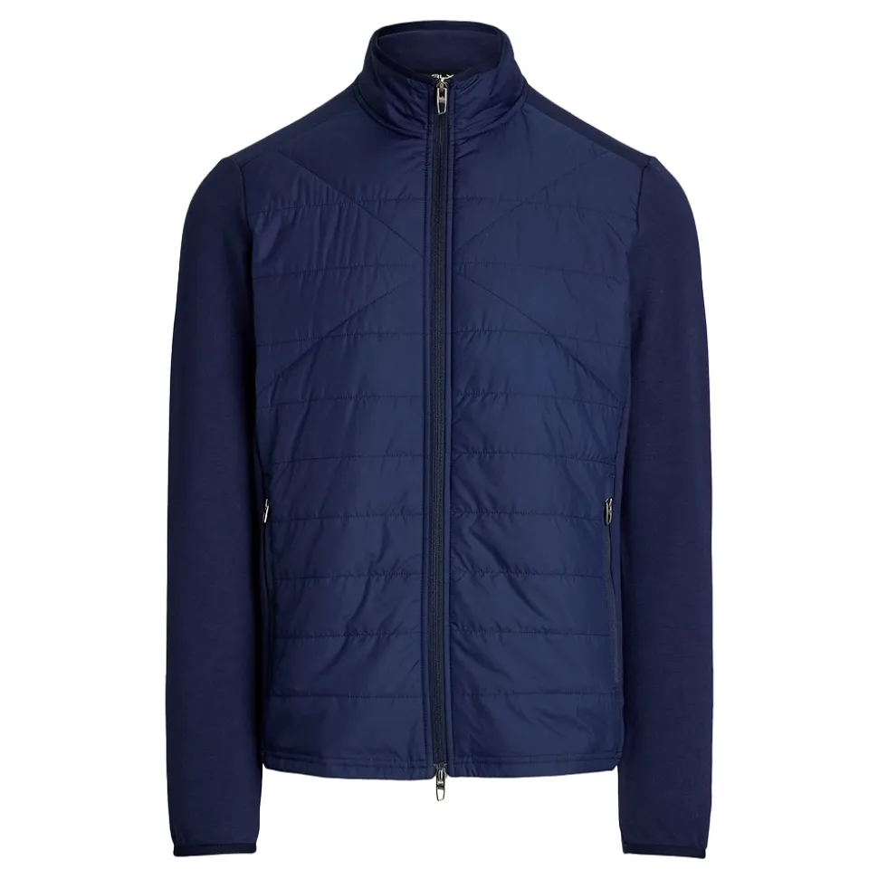 Hybrid Mock Neck Jakke Herre Navy