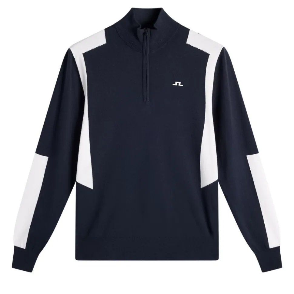 Kendrick Knitted Zip Genser Herre Navy
