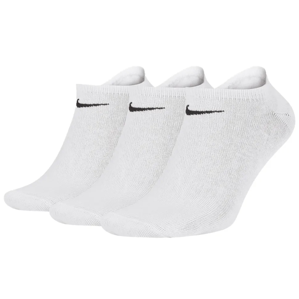 Lightweight No-Show Treningssokker 3 Pack Hvit