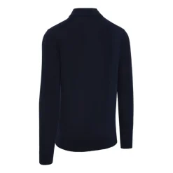 Merino Blend 1/4 Zip Genser Herre Navy