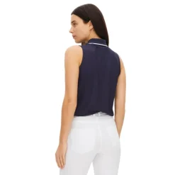 Miriam Sleeveless Pique Dame Navy