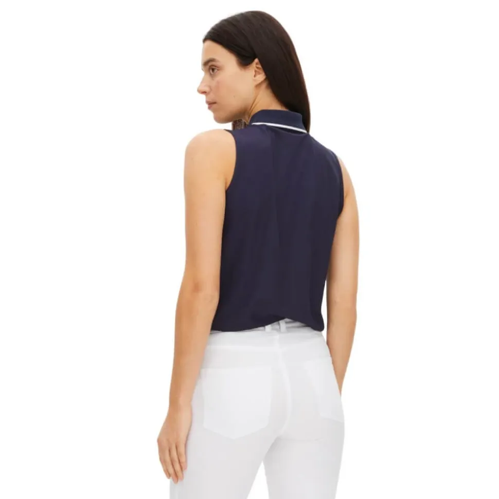 Miriam Sleeveless Pique Dame Navy
