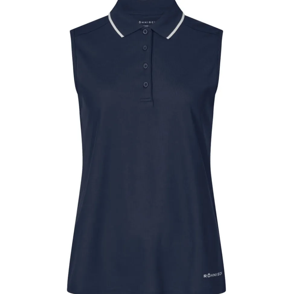 Miriam Sleeveless Pique Dame Navy