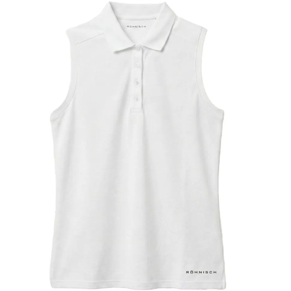Miriam Sleeveless Pique Dame Hvit