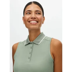 Miriam Sleeveless Pique Dame Lily Pad