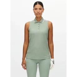 Miriam Sleeveless Pique Dame Lily Pad