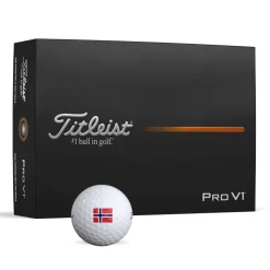 Pro V1 Golfball Hvit Norsk Flagg