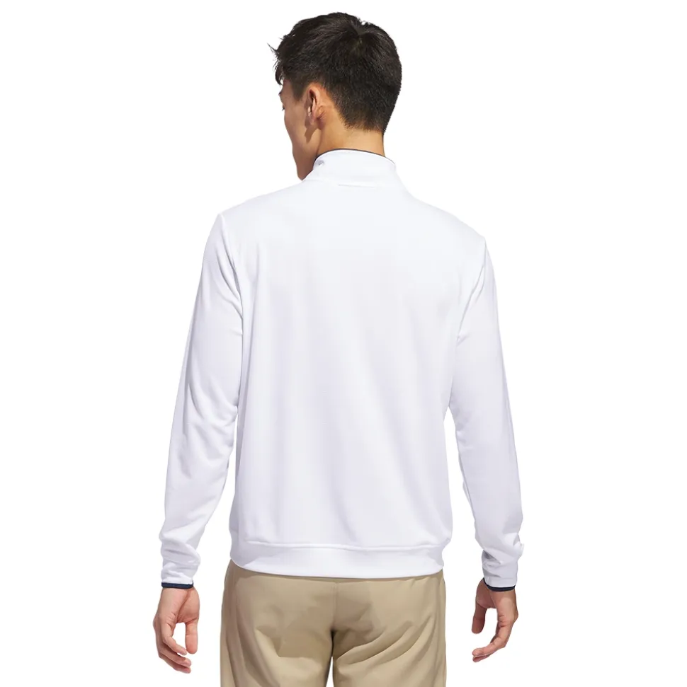 Quarter Zip Pullover Genser Herre Hvit