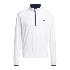 Quarter Zip Pullover Genser Herre Hvit