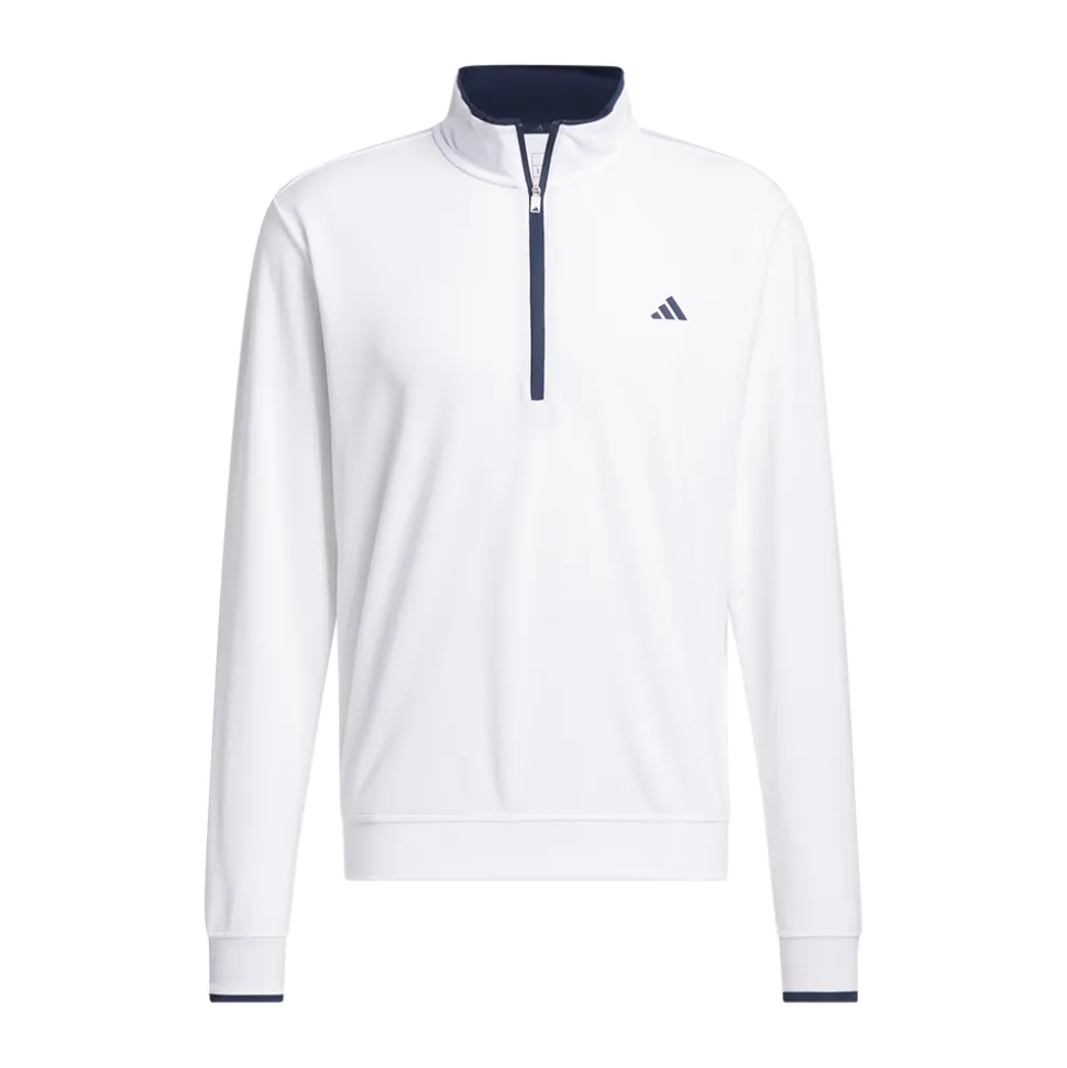 Quarter Zip Pullover Genser Herre Hvit