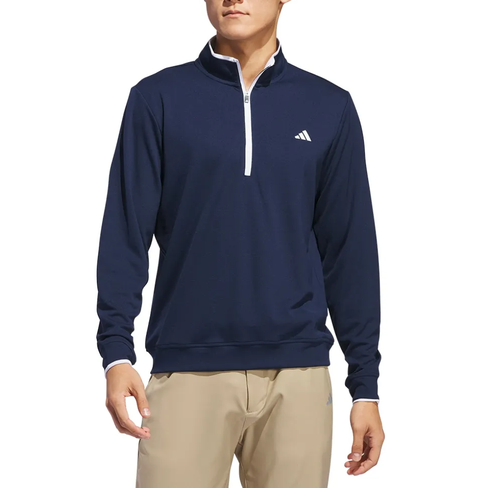 Quarter Zip Pullover Genser Herre Navy