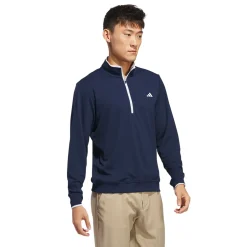 Quarter Zip Pullover Genser Herre Navy