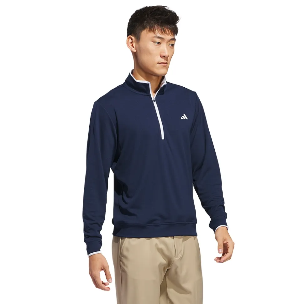 Quarter Zip Pullover Genser Herre Navy