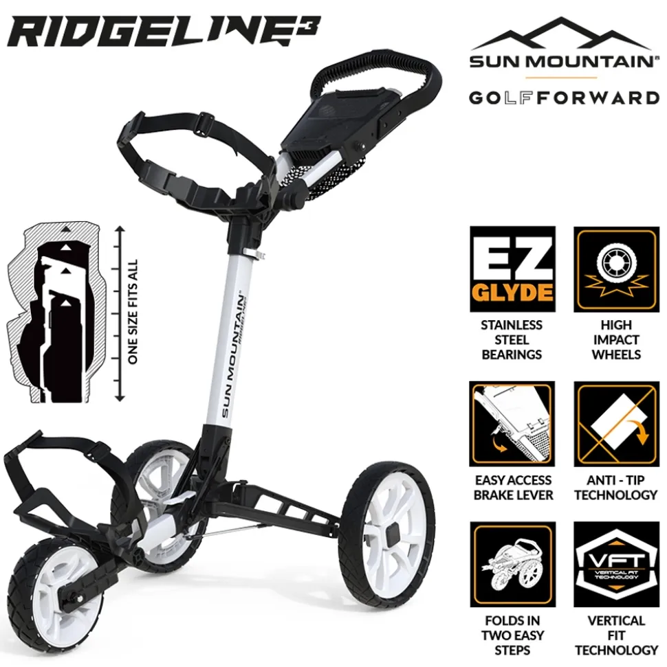 Ridgeline 3 Golftralle Hvit