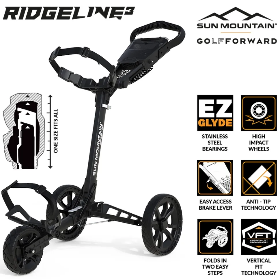Ridgeline 3 Golftralle Svart