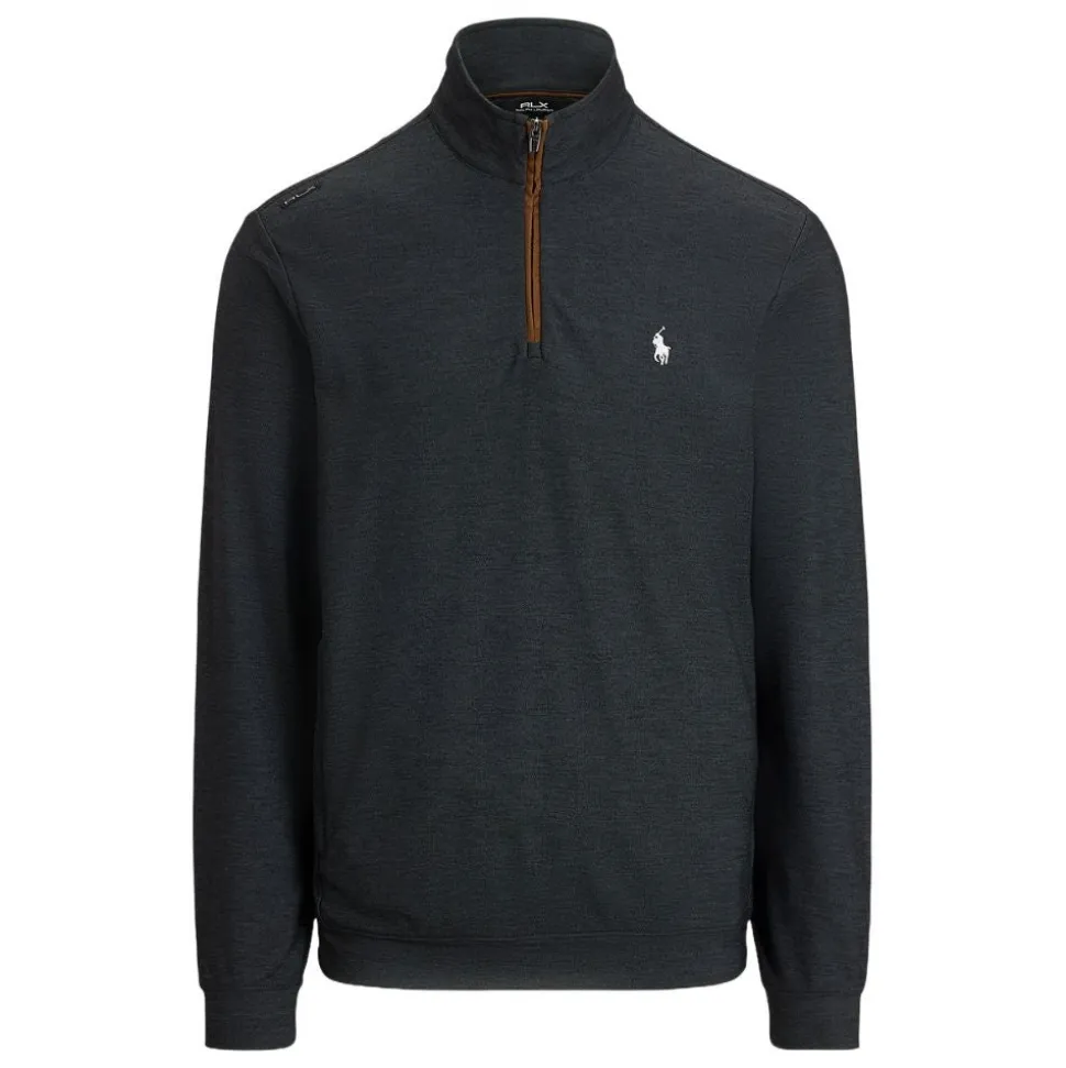 RLX Mesh Quarter Zip Pullover Herre Svart