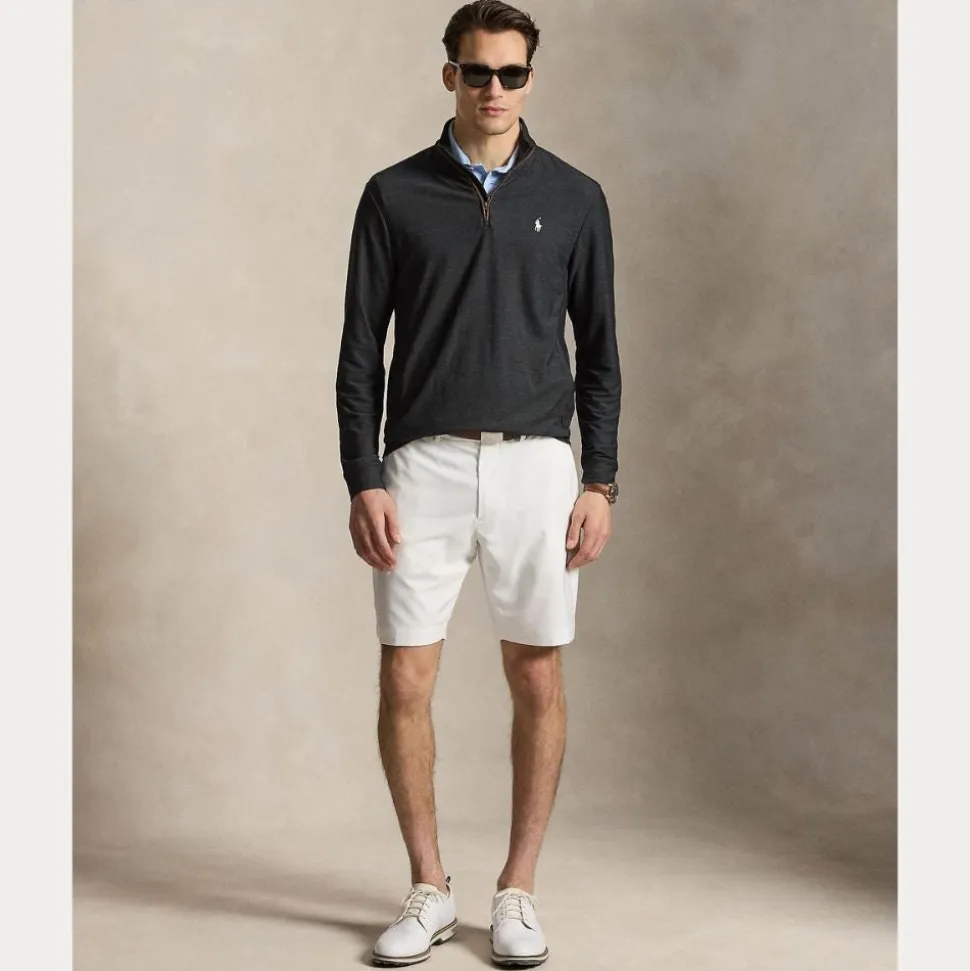RLX Mesh Quarter Zip Pullover Herre Svart