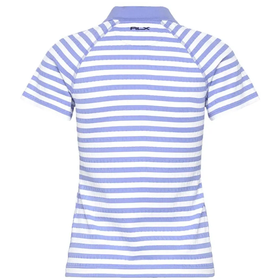RLX Striped Cable Quarter Zip Pique Dame Blå/Hvit