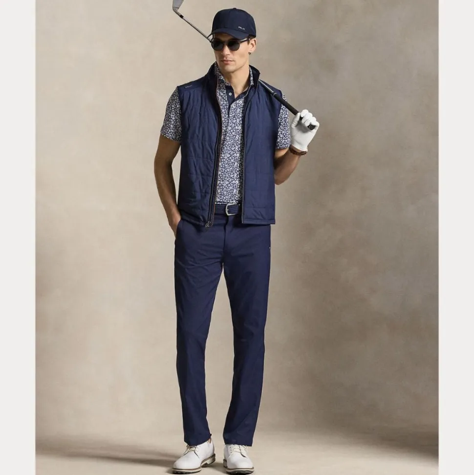 RLX Tailored Fit Performance Pique Herre Navy/Hibiscus