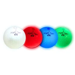 Selvlysende LED Golfballer Mix Farge 4 Pack